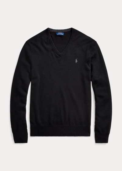 Sueter Polo Ralph Lauren Hombre Negros - Washable Merino Wool - WPYCV1682